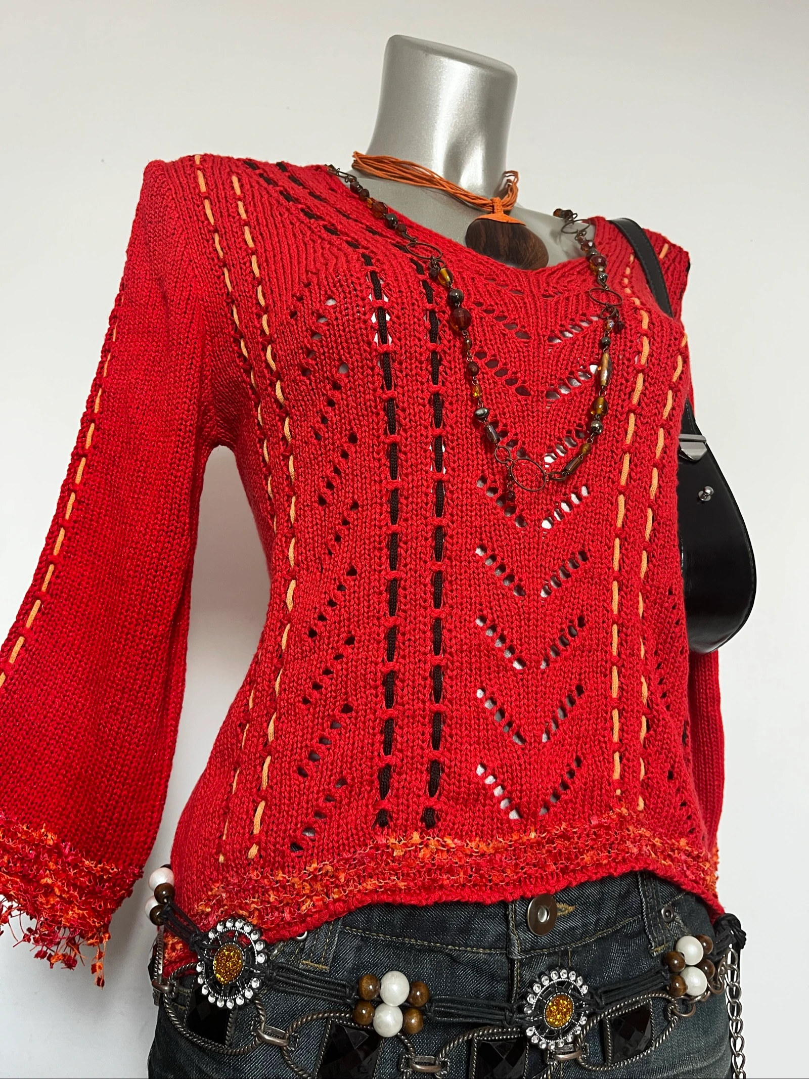 Pull ajouré Y2K❤️2000s haut vintage 